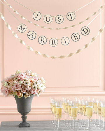 Just married banner